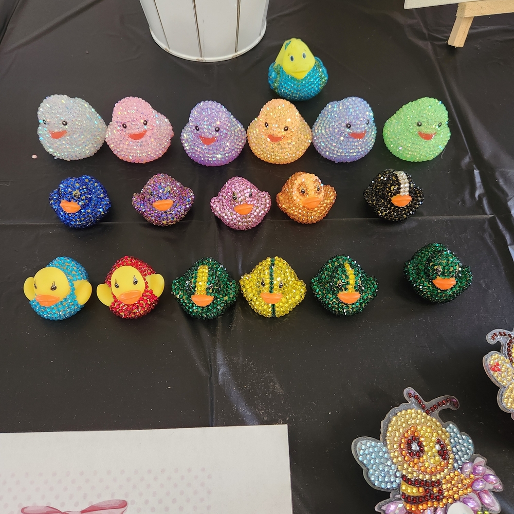 Colorful Beaded Duck Figurines. Custom Made. $5 Each.